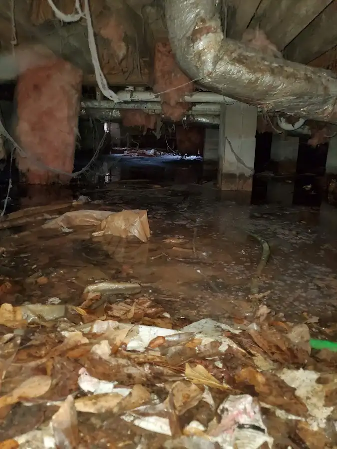 Crawl space flood assessment for Commercial Water Damage Restoration in Sioux Falls